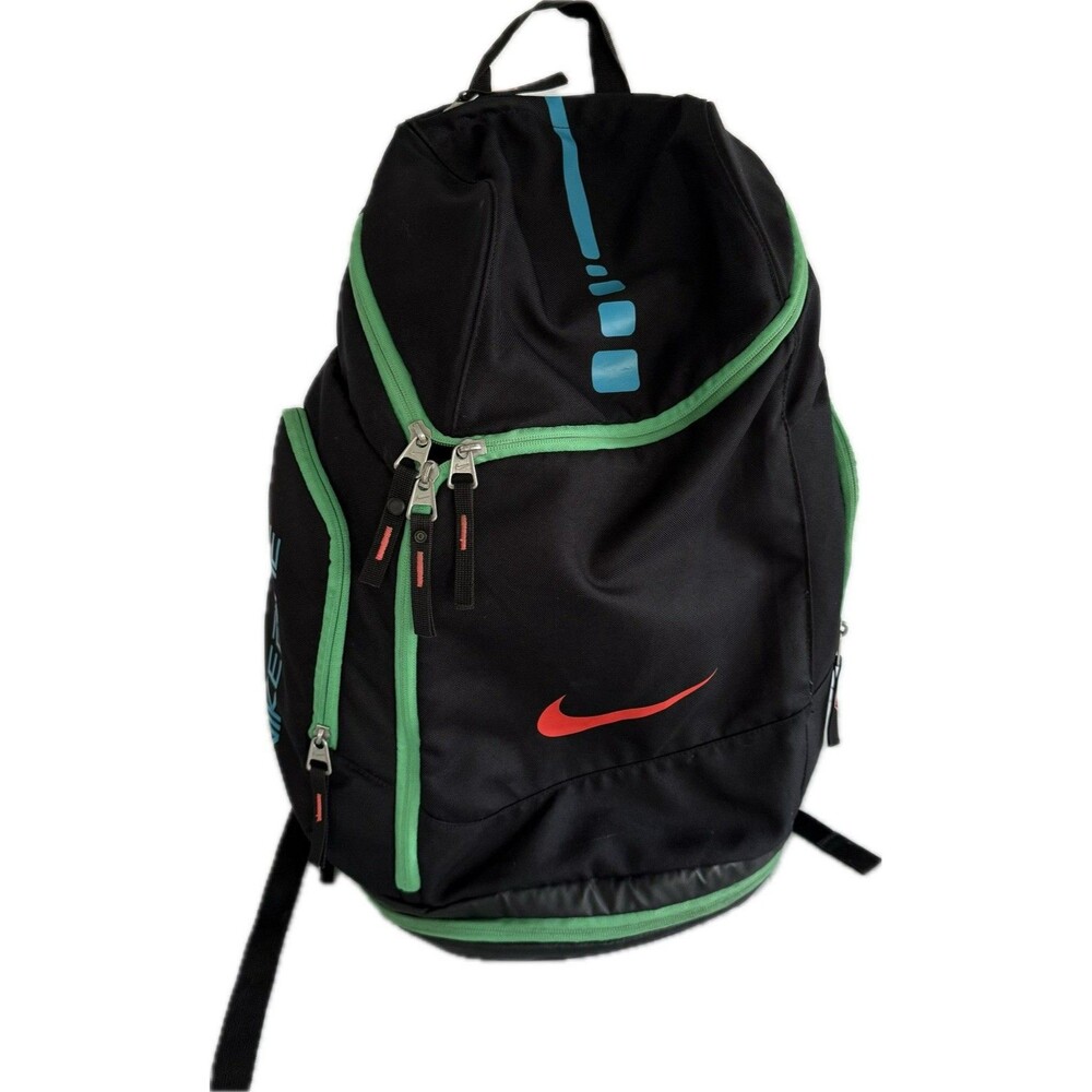 Nike Hoops Elite Max Air Team Tri Zip Basketball Backpack Black Green Blue Red